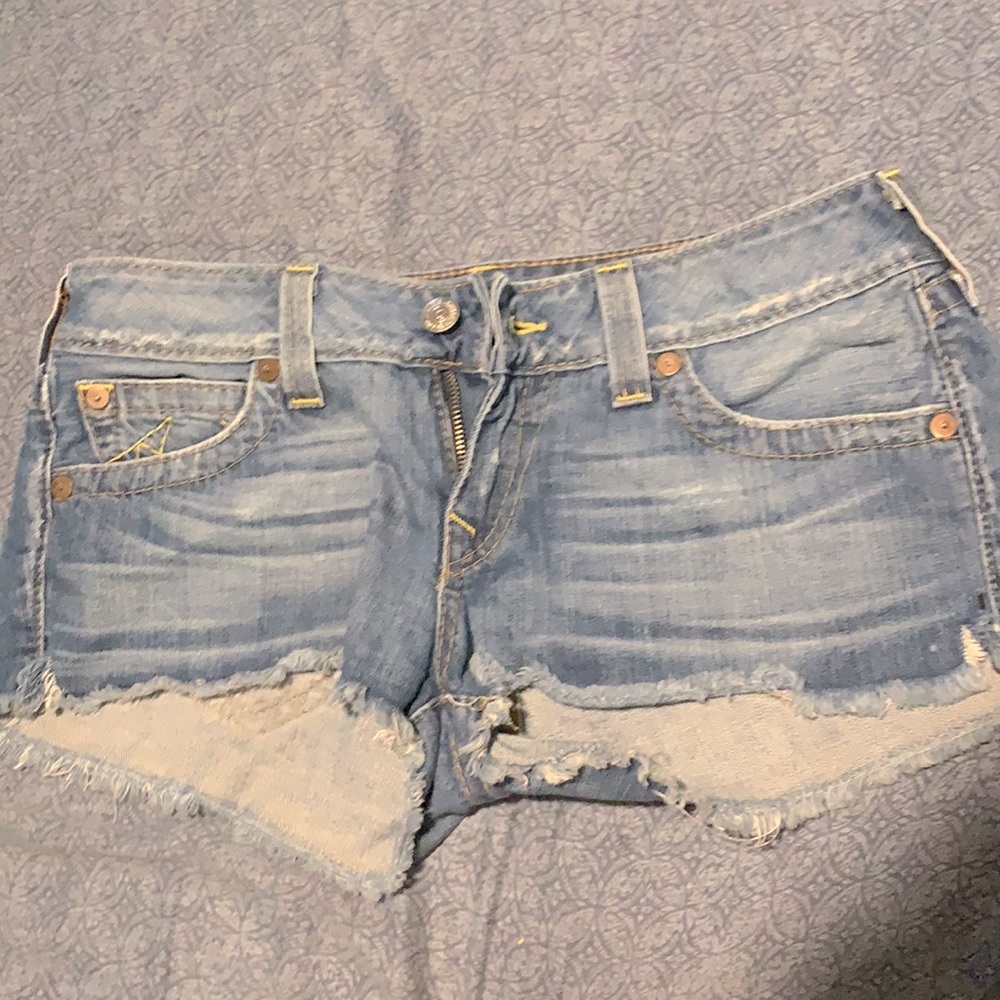 True Religion jean shorts( Bobby cut-off) ,